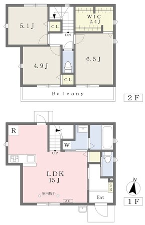 ヴィラージュ上鷺　Ｃ棟の物件間取画像